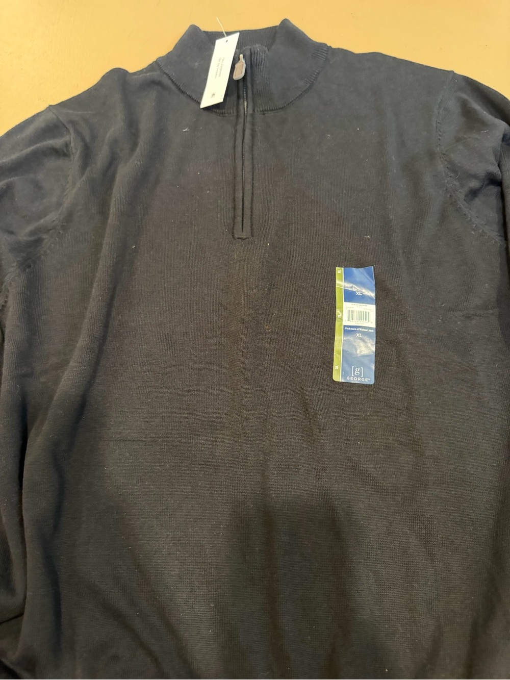 George Men’s Black Quarter-Zip Sweater